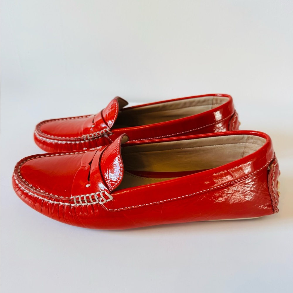 Johnston & Murphy Women’s Red Patent Leather Penny Loafers - Picture 4 of 11